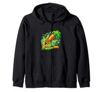 Vegan Fuel Carrot Rocket Plant Power Concept Zip Hoodie