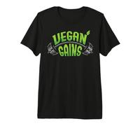 Vegan Gains Muscles Bodybuilder Premium T-Shirt