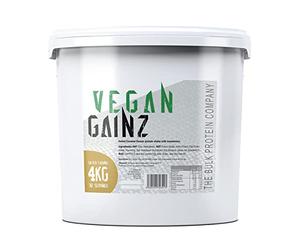Vegan Gainz 4kg - Plant Based Protein Powder - Weight Gainer- 32 Servings & 30g Protein Per Serving - The Bulk Protein Company (Salted Caramel)