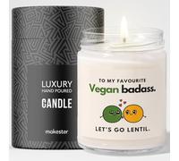 Vegan Gift - Luxury Soy Wax Candle - Vanilla, Jasmine, Sugared Almond - Makester