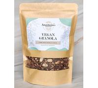 Vegan Gluten free Granola | Dark Cocoa, Roasted peanuts and Toasted Coconut flakes, Healthy, Handmade Artisan Breakfast Cereal, Anastasia's Pantry, 450g (four hundred and fifty grams)