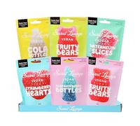 Vegan Gummy Sweets - Taster Bundle 6 x 65g by Sweet Lounge | Plant-Based, Gelatine-Free, Plastic-Free Packaging | Eco Fruity Mix