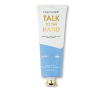 Vegan Hand Cream for Dry Hands - Talk To The Hand - Cypress and Juniper 3.4oz Non-Greasy Moisturizing Hand Lotion - Made in California - Paraben, Sulfate & Phthalate Free - Funny Unisex Gift