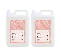 Vegan Hand Soap Liquid Refill Vanilla & Rose for Dispensers, Gentle Hand Wash for Home and Commercial Use, Made in UK (2 x 5L)