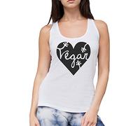 Vegan Heart Women's Vest - white Small