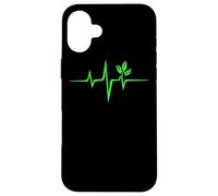 Vegan Heartbeat Vegan Lifestyle Veganism Plant Tree Gift Case for iPhone 16 Plus