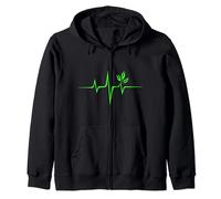 Vegan Heartbeat Vegan Lifestyle Veganism Plant Tree Gift Zip Hoodie