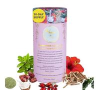 Vegan Hormone Balance Powder with 11 Organic Superfoods - Plant-Based Support for Women’s PMS, Perimenopause & Menopause - with Shatavari, Coconut Milk, Reishi, Hibiscus (150g, 30 Servings) VeganIsUs
