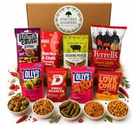 Vegan Hot & Spicy Savoury Snacks Hamper | 8 Assorted Sweet Chilli Crisps, Chilli Peanuts and more | Pub Snacks Hamper