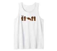 Vegan In Sign Language Hands Ethical Pro Vegan Advocate Tank Top