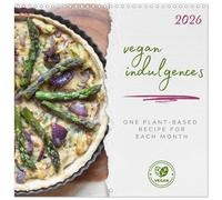 vegan indulgences - one plant-based recipe for each month (Wall Calendar 2026 12" x 24" / 30 x 60 cm (open)) CALVENDO 12 Month Wall Calendar