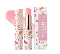 Vegan J Lip Balm - Long-Lasting Moisture with Natural Colour Korean Beauty, Oasis Plant Complex, Silicone-Free Lip Care, Vegan and Cruelty Free (001 Nude Pink)