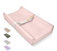 Vegan Leather Baby Changing Mat, Wipe Clean Changing Mat, Waterproof Changing Mat for Dresser and Table, Taupe (Pink)