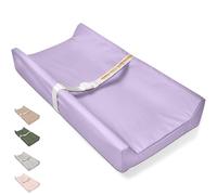 Vegan Leather Baby Changing Mat Wipe Clean Changing Mat Waterproof Changing Mat for Dresser and Table Taupe (Purple)