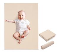 Vegan Leather Baby Changing Mat - Wipeable Portable Changing Pad, Foldable Travel Changing Mat for Baby, Newborns Toddlers Shower Gifts (Apricot,20"*28")