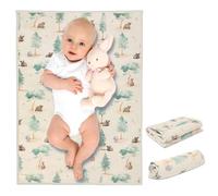 Vegan Leather Baby Changing Mat - Wipeable Portable Changing Pad, Foldable Travel Changing Mat for Baby, Newborns Toddlers Shower Gifts (Forest,20"*28")