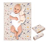 Vegan Leather Baby Changing Mat - Wipeable Portable Changing Pad, Foldable Travel Changing Mat for Baby, Newborns Toddlers Shower Gifts (Dinosaur,20"*28")