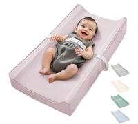 Vegan Leather Baby Changing Pad, Waterproof Cover, Standard Size, Wipe-Clean (Pink)