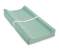 Vegan Leather Changing Mat with Zipper 31 x 16 Inch Waterproof Wipe Clean Extra Thick Portable Non Slip Fits Standard Changing Tables (Green)