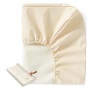 Vegan Leather Changing Pads for Girls Boys Waterproof and Wipe Clean Soft Changing Mat Fits Standard 32" x 16" Changing Mat Beige