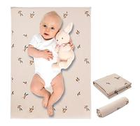 Vegan Leather Portable Changing Pad - Ultra-Thin, Compact & Foldable Travel Mat, Waterproof & Wipeable Diaper Changing Station for On-The-Go Parents, Fits Any Diaper Bag (Branch,20"*28")