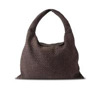 Vegan Leather Woven Tote, Vintage Suede Hobo, Suede Woven Purse, Large Leather Shoulder Bag Braided Hobo, Dark Brown-large, L