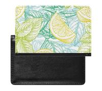 Vegan Lemon Fruit Passport Holder Cover Wallet Slim Passport Protector Card Holder Travel Accessories