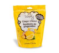 VEGAN Lemon Ginger Chews - Lovely Candy Co. 5oz Bag - Non-GMO, Gluten Free, Vegan | Made with REAL Indonesian Ginger for a good kick!