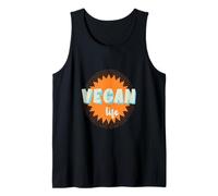 Vegan Life 70s Retro Style Hippy, Plant Based Healthy Diet Tank Top