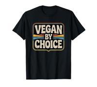 Vegan Lifestyle Retro Plant Based Ethical Statement Badge T-Shirt