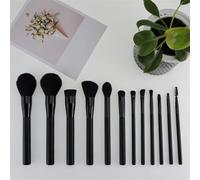 Vegan Makeup Brush for Face Powder Blending and Soft Foundation Application Ultimate Beauty Tool (Black, 20cm)