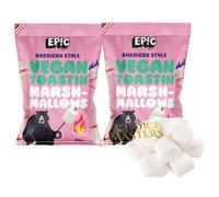 Vegan Marshmallows | American Style Epic Vegan Extra Large Toasting Marshmallows - Gluten Free - 2 Packs of 200g