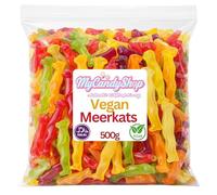 Vegan Meerkat Sweets 500g - Halal Sweets Sharing & Gifting, Suitable for Vegans, Meerkat Gifts for Animal Lovers, Delicious Candy Pack