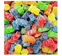 Vegan Mega Value Sour Fizzy Bears Fruit flavour Pick n Mix Jelly sweets Kw -Vegan, Gluten-Free, Vegetarian & Gelatine-Free | Perfect for Candy Salads (300g)