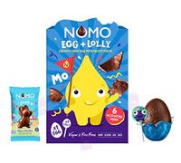 Vegan Milk Chocolate Easter Egg with Lolly and Chocolate Bunny by NOMO with Easter Activity - Dairy Free - Gluten Free - Egg Free - Nuts Free