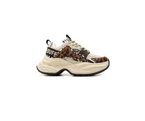 Vegan Nappa/Mesh Sneakers for Women Buffalo Yuno One Beige 37