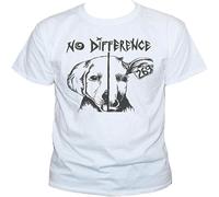 Vegan No Difference T Shirt- Animal Rights Political Protest Graphic Cotton Tee White XXL