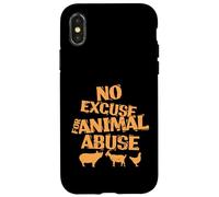 Vegan "No Excuse for Animal Abuse" Case for iPhone X/XS