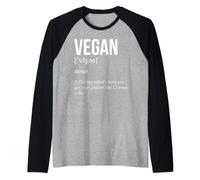 Vegan Noun Protein Definition Plant Based Nutrition Raglan Baseball Tee