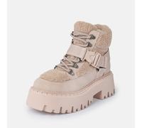 Vegan nubuck/fur trainers for women Buffalo Aspen Com Mid Warm Beige 37