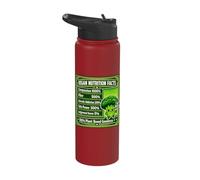 Vegan Nutrition Facts Broccoli Plant Based No Meat Stainless Steel Insulated Water Bottle