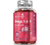 Vegan Omega 3-6-9 Gummies for Kids Strawberry & Raspberry flavour Brain & Vision Support maxmedix