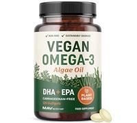 Vegan Omega 3 Algae Oil, Plant Based DHA EPA, Sustainably Sourced, Non GMO
