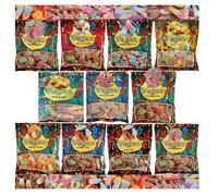 Vegan Pick n Mix Sour Sweet Pack 120g - Fizzy & Jelly Sweets Mix with Bubblegum Bottles, Cherries, Cola Bottles, Strawberries, Dummies & Worms (04 Packs, Random Mixed)