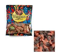 Vegan Pick n Mix Sour Sweet Pack 120g - Fizzy & Jelly Sweets Mix with Bubblegum Bottles, Cherries, Cola Bottles, Strawberries, Dummies & Worms (12 Packs)