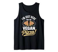 Vegan Pizza Lover Funny Plant Based Foodie Humor Tank Top