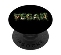 vegan planted plant based vegetables fruits I love animals PopSockets Adhesive PopGrip