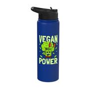 Vegan Power Broccoli Vegetable Veganism Vegetarian Stainless Steel Insulated Water Bottle