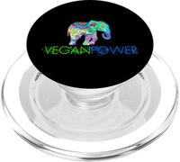 Vegan Power Elephant Mandala, Vegan Gifts 2023 2024 PopSockets PopGrip for MagSafe