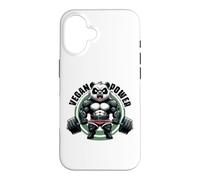 Vegan Power Panda Vegan Gym Weightlift Gym Quotes Gym Fitnes Case for iPhone 16